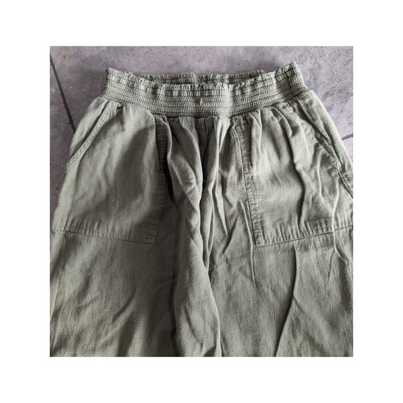 Aeropastle Women's Olive Green Jogger Pants Elastic Waist Cropped Size XS - Picture 5 of 7